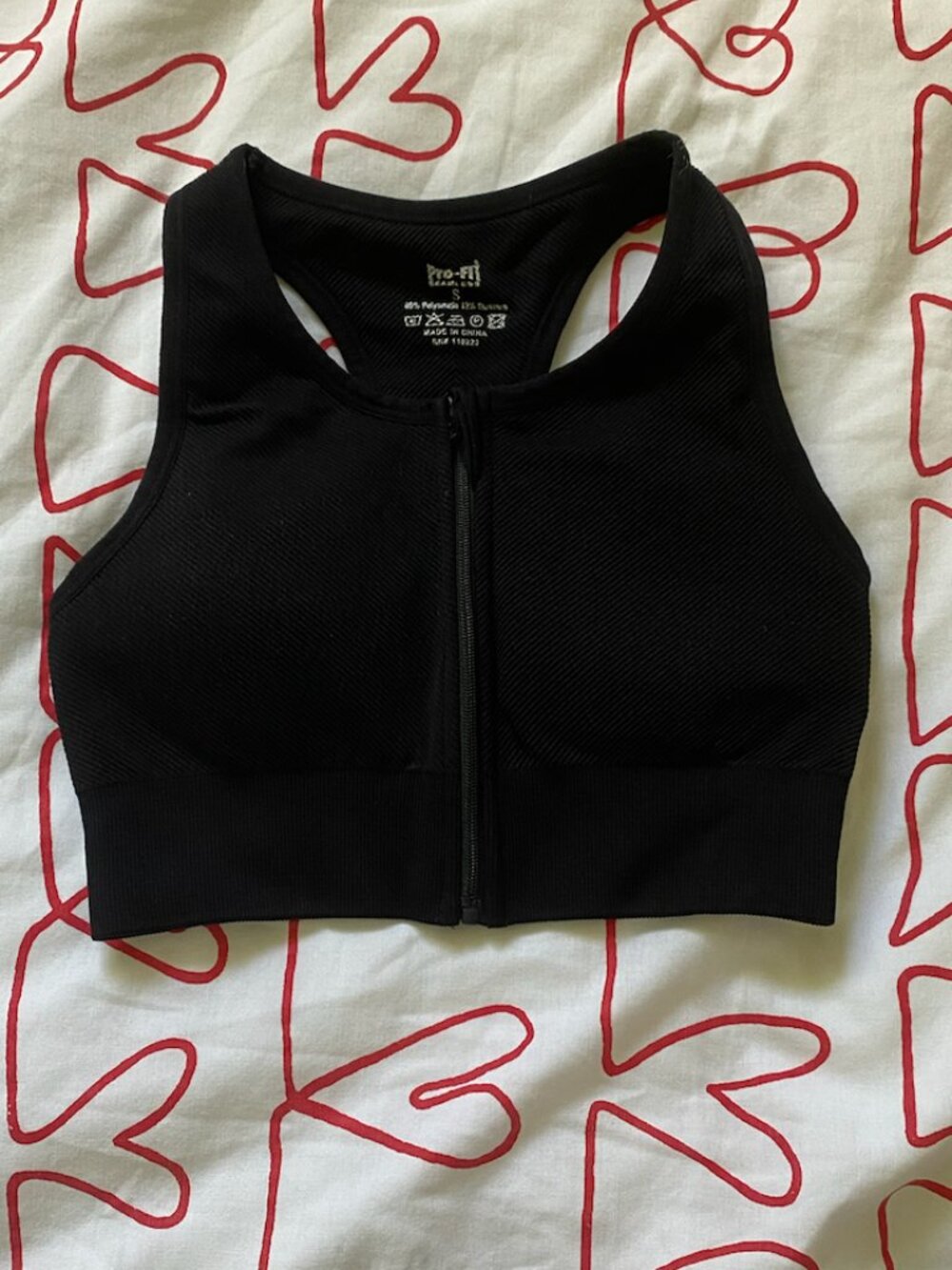 Pro-Fit Seamless Zip-Up Racerback Sports Bra